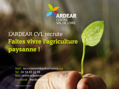L'ARDEAR CVL recrute !