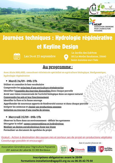 Journées techniques Hydrologie Régénérative