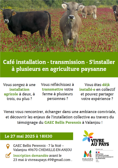 Café-installation-transmission le 27 mai 2025 : les enjeux de l'installation collective 